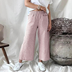 Elysia Women's Linen Pants | Elastic Waistband, Casual Chic 0