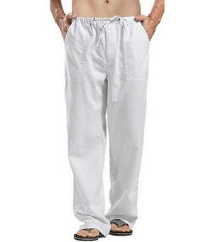 Vero Men's Linen Pants | 100% Breathable Linen, Relaxed Fit 0